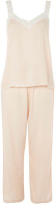Topshop Vintage Broiderie Camisole Top And Trouser Set