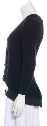 Sacai Wool Medium-Weight Cardigan Black Wool Medium-Weight Cardigan