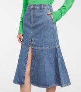 Thumbnail for your product : Stella McCartney Flared denim midi skirt
