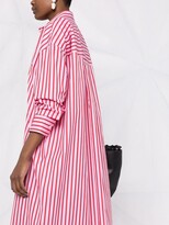 Thumbnail for your product : P.A.R.O.S.H. Stripe-Print Midi Shirtdress