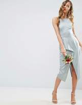 Thumbnail for your product : ASOS DESIGN Bridesmaid cami drape back pencil midi dress