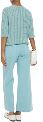 Brunello Cucinelli Bead-embellished High-rise Wide-leg Jeans