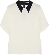 Thumbnail for your product : Kenzo Contrast-collar cloqué top