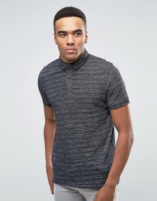 Jack and Jones Core Polo Shirt With Contrast Collar and Fleck Detail