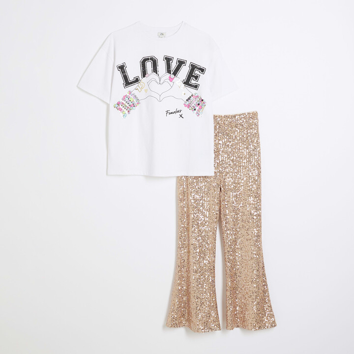Leopard Print River Island Sequin Pyjamas Buy River Island White