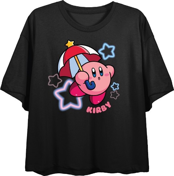 Kirby Floating Character Men's Black Sleep Pajama Pants-XL 