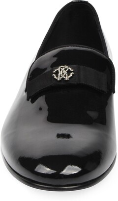 Roberto Cavalli Men's Patent Leather Loafers w/ Bow