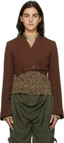 Thumbnail for your product : Acne Studios Brown Cropped Suit Blazer