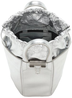 Off-White Laminate Allen Leather Bucket Bag