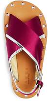 Thumbnail for your product : Marni Women's Samsy Satin Crisscross Slingback Sandals
