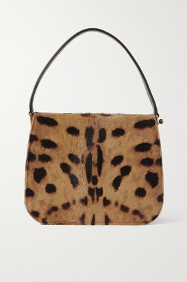 Leopard Print Purse Calf Hair-on Leather Cheetah Clutch Wild Animal Fringe  PU Crossbody Wristlet Chain Bag