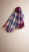 Thumbnail for your product : Burberry Check Cotton Modal Square