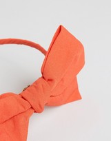 Thumbnail for your product : Johnny Loves Rosie Burnt Orange Big Bow Headband