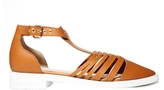 Thumbnail for your product : Faith Tan Strap Gladiator Flat Shoes