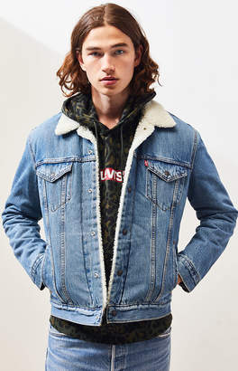 pacsun sherpa denim jacket