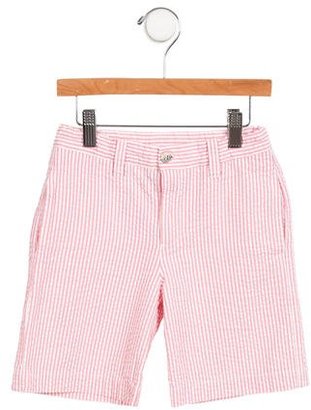 Oscar de la Renta Girls' Terry Cloth Striped Shorts