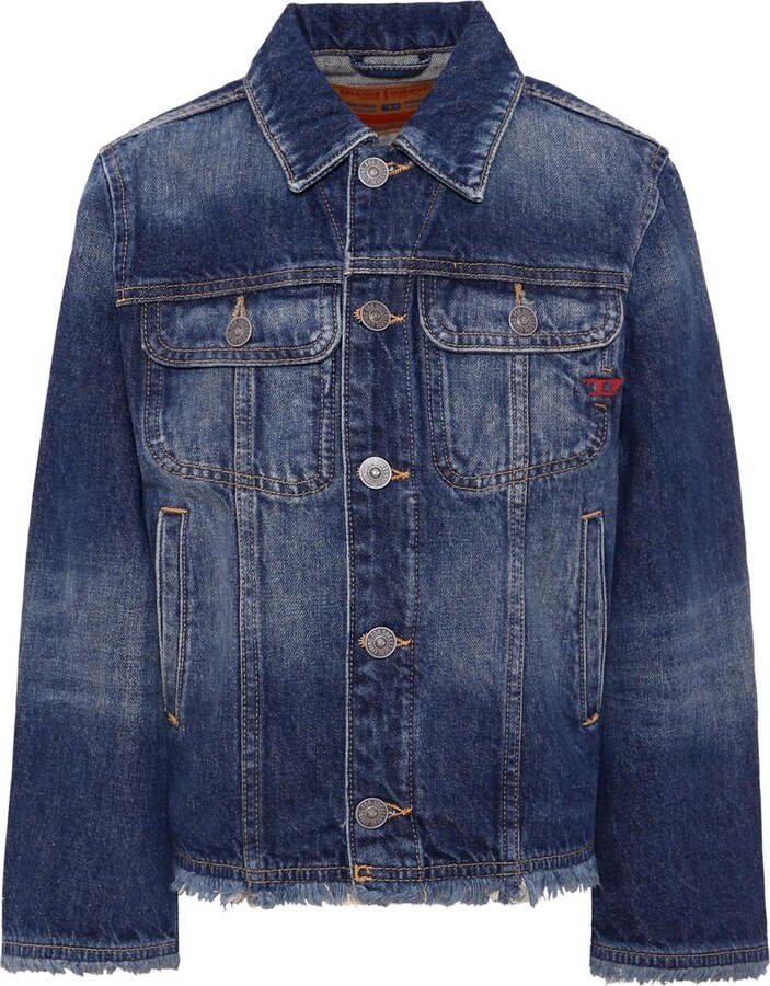 Diesel Denim Jacket For Kids With Logo