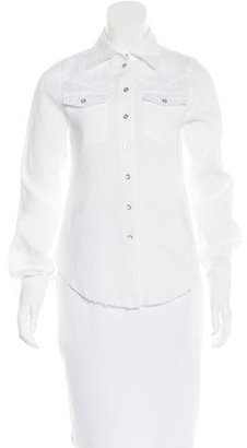 One Teaspoon Distressed Button-Up Top