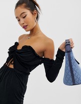 Thumbnail for your product : Another Reason mini dress with ruched neckline and cut out detail