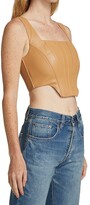 Thumbnail for your product : STAUD Alice Vegan Leather Corset Top