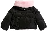 Thumbnail for your product : MonnaLisa Nylon Puffer Jacket W/ Faux Fur