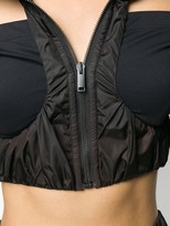 Thumbnail for your product : NO KA 'OI Apex off-shoulder hooded zipped top
