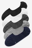 Thumbnail for your product : Next Mens Multi Invisible Socks Five Pack - Grey