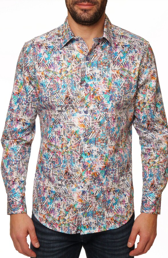 Robert Graham Salton Long Sleeve Cotton Button-Up Shirt