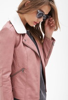 Thumbnail for your product : Forever 21 Faux Shearling Bomber Jacket