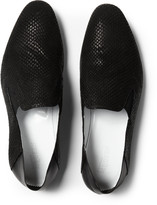 Thumbnail for your product : Alexander McQueen Snake-Effect Leather Loafers