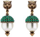 Thumbnail for your product : Gucci Feline earrings with crystals
