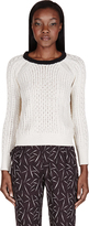 Thumbnail for your product : Band Of Outsiders Ivory Cableknit Raglan Sweater