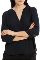 Thumbnail for your product : Miss Shop Cross Over Neck 3/4 Shirt - Navy