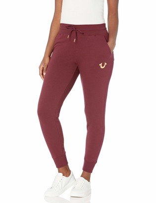 True Religion Women's High Waisted Raw Slim fit Jogger Sweapant