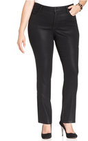Thumbnail for your product : NYDJ Plus Size Sheri Coated Skinny Jeans