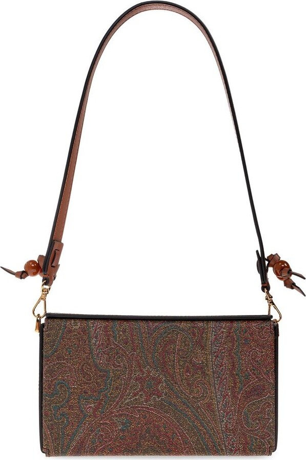 Etro Paisley Jacquard Foldover Top Clutch Bag