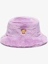 Thumbnail for your product : Versace Children Purple Medusa Faux Fur Bucket Hat - Kids - Cotton/Polyester