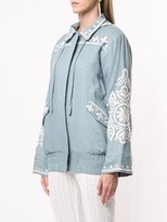 Thumbnail for your product : We Are Kindred Positano embroidered hooded jacket