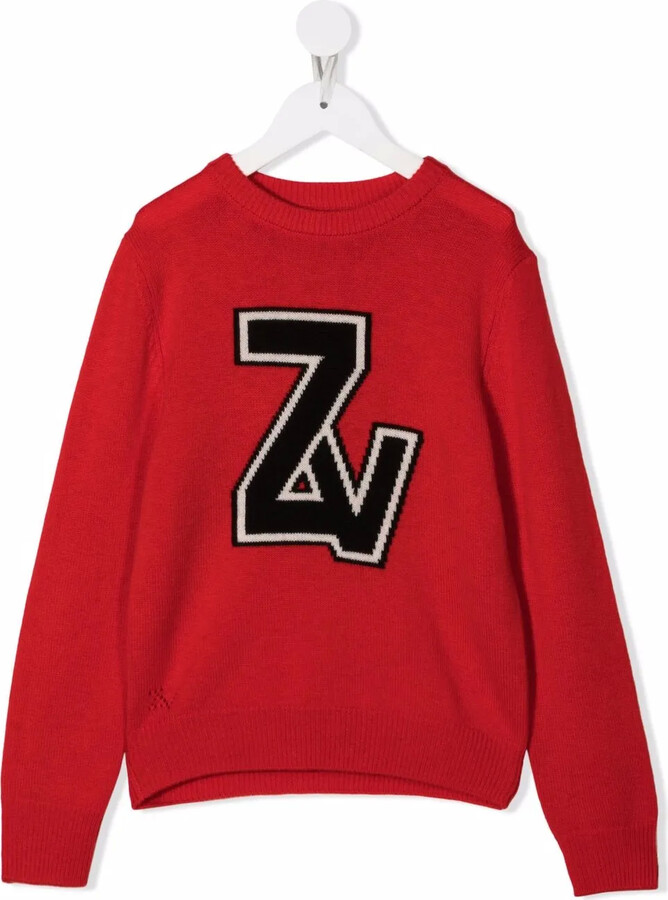 Zadig & Voltaire Kids Logo-Appliqué Knit Jumper
