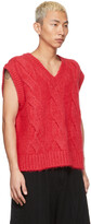 Thumbnail for your product : we11done Pink Cable Knit Vest