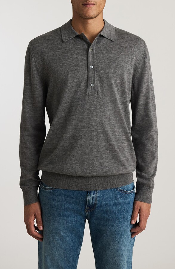 Mavi Jeans Wool Long Sleeve Polo