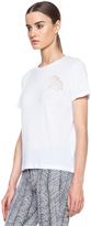 Thumbnail for your product : Christopher Kane Flower Motif Cotton-Blend T-Shirt in White
