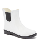white rain boots