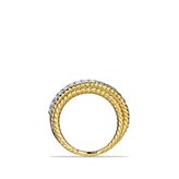 Thumbnail for your product : David Yurman Crossover Wide Ring with Diamonds