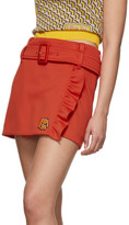 Thumbnail for your product : Prada Orange Logo Miniskirt