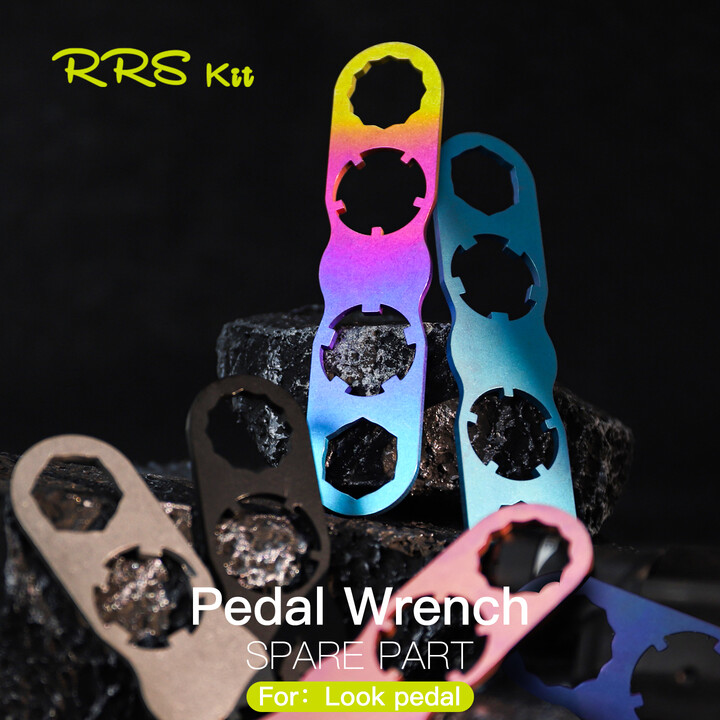 RRSKIT Bicycle Pedal Disassembly Wrench Suitable For LOOK K-E-O Pedal Full Range Titanium Alloy Disassembly Pedal Wrench Tool