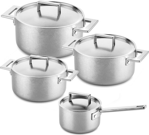 Mepra Attiva 8-Piece Cookware Set in Silver