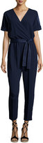 Thumbnail for your product : Trina Turk Rumi Short-Sleeve Faux-Wrap Jumpsuit, Blue