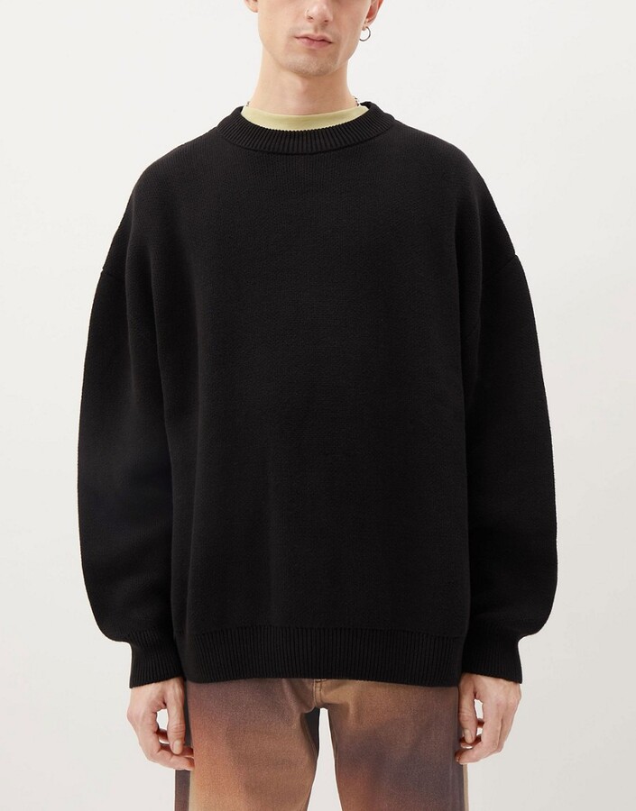 Weekday john oversized sweater in black - ShopStyle