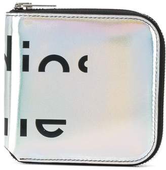 Acne Studios Holographic zip wallet